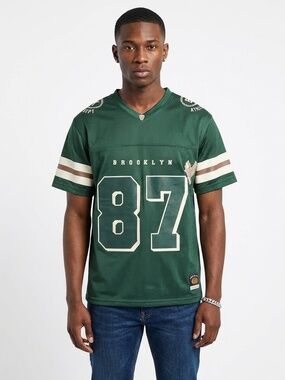 NWT Brooklyn Cloth 87 Athletic Dept Mesh Football Jersey - Small | Forest Green